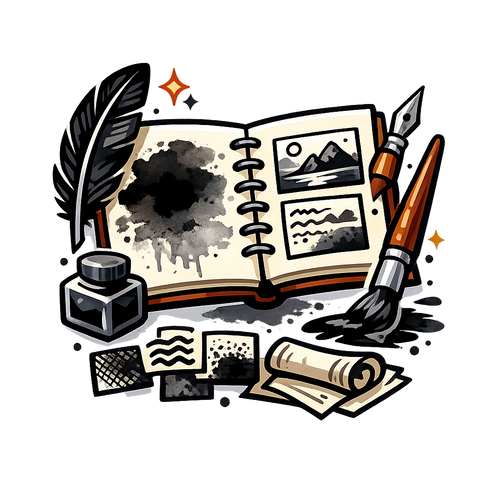 Black Ink Texture Studies Notes